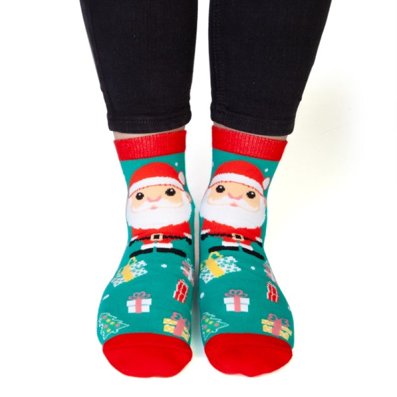 Christmas Santa Feet Speak Socks